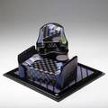 Emily brock glass diorama 1987 signed eb 87 8 34 x 12 34 x 13 34
