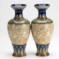 Royal doulton pair of slaters patent vases in baluster form 19th20th c marked 13