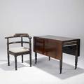 Empire dropleaf table mahogany mid 19th c together with a mahogany frame corner chair table 28 12 x 42 x 22