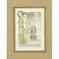 A graverolle french 18651949 two watercolor illustrations jk huysmans and verlaine a lhospital framed both 10 x 8