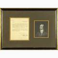 Alexander hamilton autographed document from the treasury department dated 1792 together with a facsimile portrait 20 34 x 15
