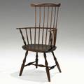 Fan back windsor armchair new england 18th c 41 x 23 x 19