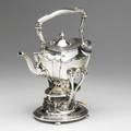 Gorham silver kettle on stand with burner 1907 ivory knob and insulators 59 ot 13 12 x 11