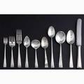 Wallace partial silver flatware service 109 pieces include eleven serving pieces unrecognized pattern block monograms 78 ot excludes hollow handled pieces