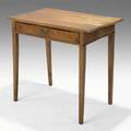Continental library table fruitwood single drawer 18th c 30 x 33 12 x 20 12
