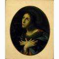 School of carlo dolci italian 16161686 oil on panel of the virgin mary framed 8 x 6 14 oval