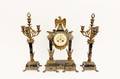 Marble  Bronze Clock  Garniture