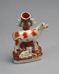 19th C Staffordshire Cow and Lamb Spill Vase
