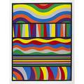 Sol lewitt american 19282007 untitled waves and lines 1998 screenprint in colors framed signed and numbered 82108 38 x 30 sheet provenance private collection minneapolis