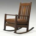 L and jg stickley onondaga shops slatted rocker no 751 unsigned 37 x 27 x 22