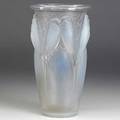 Lalique ceylan vase of opalescent glass c 1924 m p 418 no 905 etched r lalique france 9 12 x 5 14