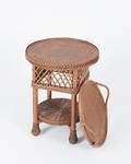 Wicker Table with Butlers Tray Top