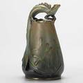 Riessner stellmacher  kessel amphora ceramic vase with lizard light wear to gold stamped amphora 4100 52 8 12 x 4 34