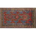 Caucasian kazak area rug in jewel tones ca 1930 5 x 8