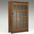 Gustav stickley singledoor bookcase no 715 paper label 56 x 36 x 13