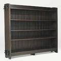 Gustav stickley important early open bookcase ca 1901 earliest red decal 56 x 67 x 12