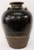 Chinese Large Henan Black Glazed Jar