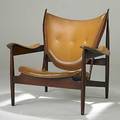 Finn juhl niels roth andersen teak and leather chieftain chair c 1980 unmarked 38 x 41 x 35