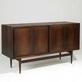 Hans wegner worts mobler rosewood credenza with white oak interior unmarked 34 14 x 60 x 19 12