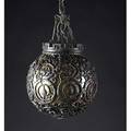 Oscar bach steuben bronzewashed iron fixture original steuben gold aurene glass shade unmarked 28 12 x 11 12
