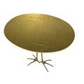 Meret oppenheim simon gavina traccia table gold leaf on wood cast bronze ultramobile collection 25 14 x 26 12 x 20 34