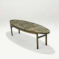 Philip and kelvin laverne acidetched bronze brass and pewter ming coffee table c 1960 raised signature to top 17 34 x 65 14 x 21 12