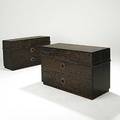 James mont pair of cerused oak dressers branded james mont design 31 12 x 48 x 20 12