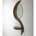 Michael coffey perceptions laminated and carved mozambique wood mirror with attached console carved m coffey 56 x 26 x 9 12