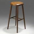 Robert whitley figured walnut stool carved whitley 26 12 x 13 sq
