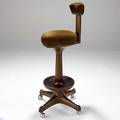 Wendell castle laminated and sculpted walnut drafting stool 1977 carved wc 77 45 12 x 17