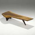 George nakashima walnut slab coffee table unmarked 13 12 x 63 x 24 12