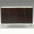 Florence knoll knoll fivedrawer mahogany credenza carrera marble top knoll international label 25 12 x 37 12 x 18