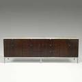 Florence knoll knoll tendrawer rosewood credenza carerra marble top knoll international label 26 x 74 12 x 18 34