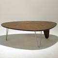 Isamu noguchi herman miller rare birch and aluminum rudder coffee table no in52 c 1949 unmarked 15 14 x 50 x 35 12