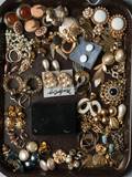A Collection of Costume Jewelry Mostly pins and