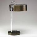 Kurt versen rare anodized bronze and chromed steel table lamp note similar examples found in the herman miller catalog from 1935 or 1936 unmarked 18 12 x 12 x 10