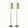 Tommi parzinger pair of silverplated brass floor lamps unmarked 56 x 8 34
