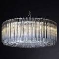 Venini large concave lead crystal prism chandelier on enameled steel armature unmarked 13 12 x 35