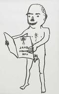 David shrigley british 1968 the human body screenprint provenance private collection san francisco 32 14 x 50