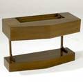 Singer  sons walnut veneer storage shelf on stand 22 x 32 x 14 34