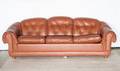 A Custom Upholstered Leather Sofa