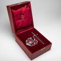 Steuben crystal excalibur paperweight with sterling silver sword 20th c in original fitted box 8 12