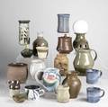 Contemporary studio pottery group lot of approx thirty pieces most student work