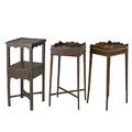 Three english side tables mahogany ca 1800 pair of tables are reproductions largest 31 x 13 x 13 14