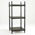 English whatnot three tier painted black 19th c 59 x 26 x 24
