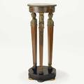 Bronze mounted french pedestal kingwood with female figural decoration 19th c 41 x 16 dia