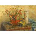Corinne damon adams american b 1870 oil on canvas of a still life with flowers framed signed and dated 1929 17 x 24