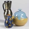Primavera bulbous vase together with early 20th c french pitcher and tapering vase primavera 7 34 x 7