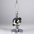 Art deco lighting bauhaus style pendant fixture with glass globe together with jay spectre chrome table lamp taller 29 x 15