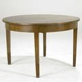 Bruno paul oak dining table with four tapering fluted legs ca 1900 30 x 46 dia